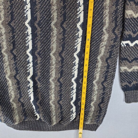 Vintage Protege Sweater Mens Large‎ Brown Acrylic Crewneck Grandpa 80s 90s USA - Picture 6 of 6